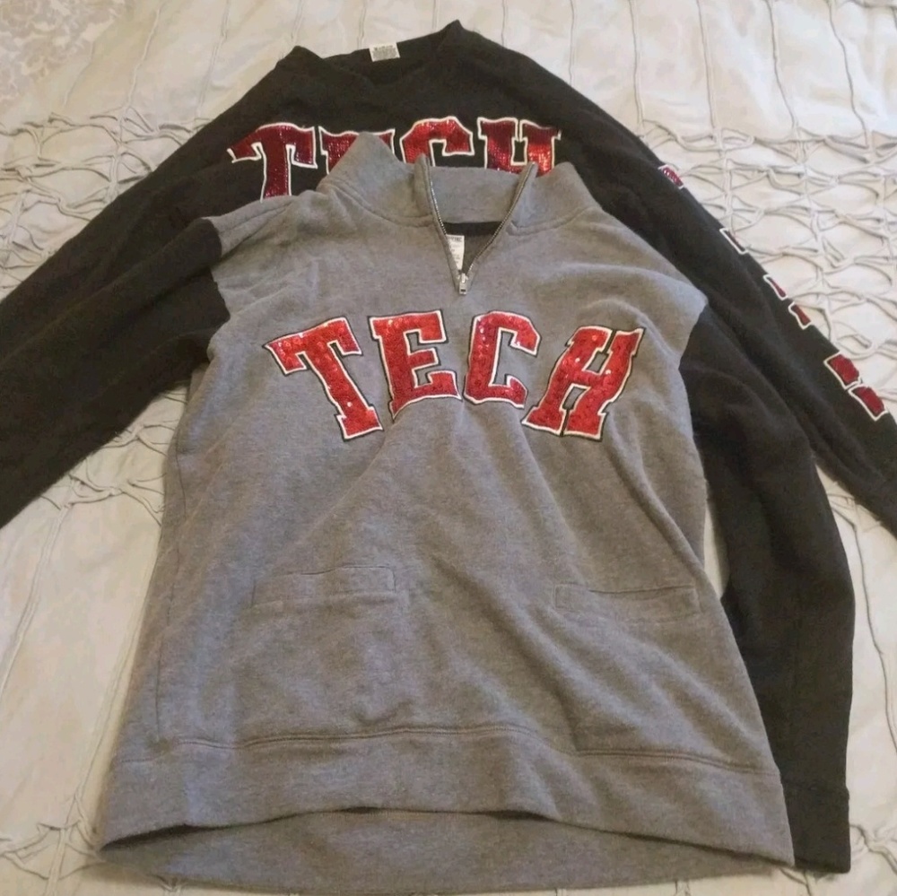 Victoria's Secret Texas tech lot 2 sweatshirts XS
